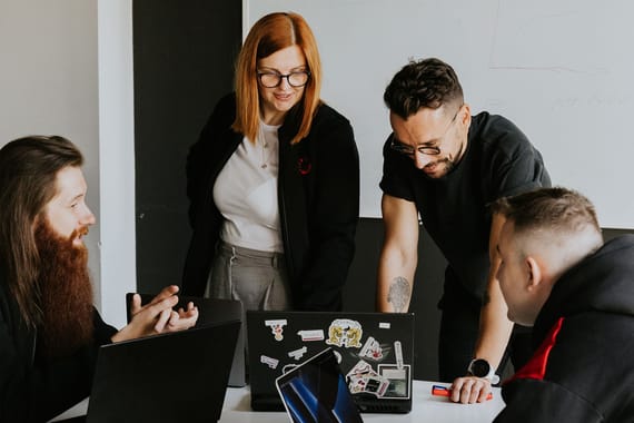 Red Sky team during a project discussion