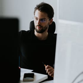 Karol Gałan, Product Owner, during work